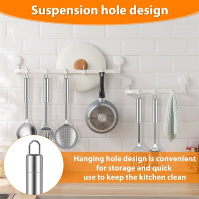 5Pcs Kitchen Cooking Utensils Set Stainless Steel Spoons Spa