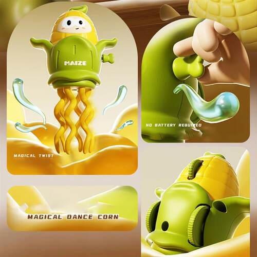 Twisting Corn - A catchy dancing toy, a funny wind-up corn t