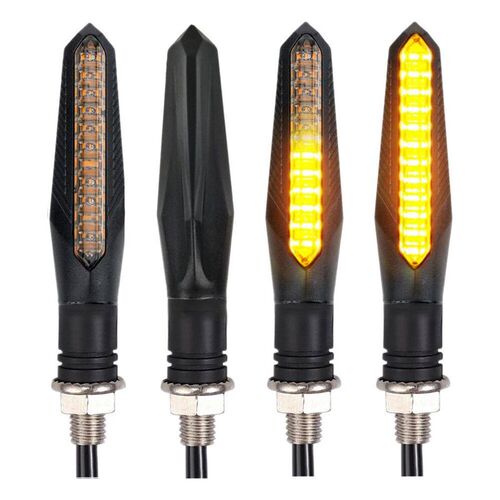 Flowing Turn Lights 12V Motorcycle 24 Leds Scanning Directon