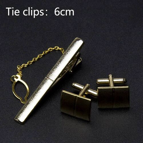 Mens Classic Tie Clips Cufflinks Set Luxury Tie Pin Accesso