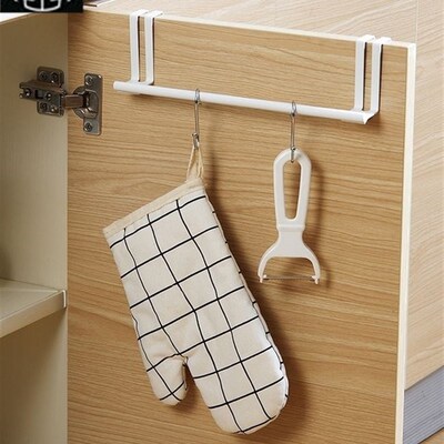 cabinet door towel rack nail-free bathroom  single