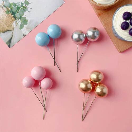 20PCS Cake Topper Ball Set 2cm-4cm Spheres DIY Christmas Bal