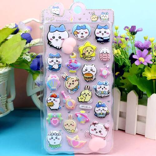 4pcs Kawaii Cartoon 3d Fart Peach Stereo Sticker Stereoscopi