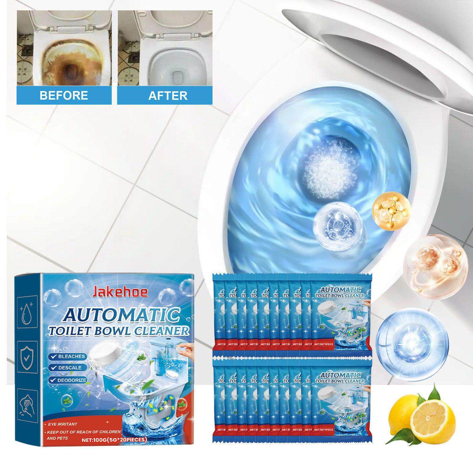 Jakehoe Toilet Cleaning Effervescent Tablets - Bathroom Toil