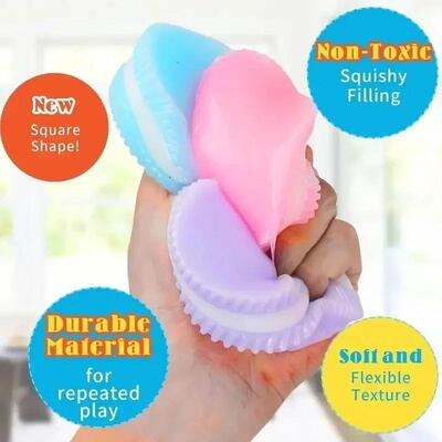 Cute Biscuit Stress Silicone Statue Stretchable Squeeze Cook