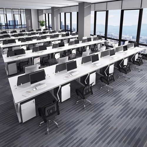 职员办公桌椅电脑桌员工位面对面8/10/人办公室屏风工作位