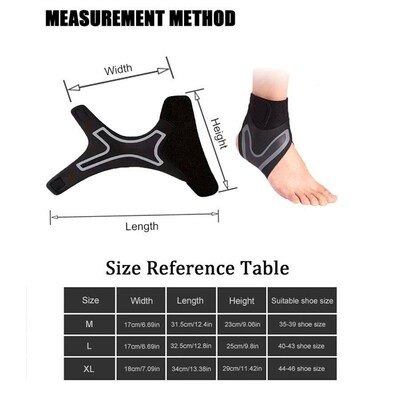1 Pc Ankle Brace Support Compression Sleeve Elastic Foot Ban