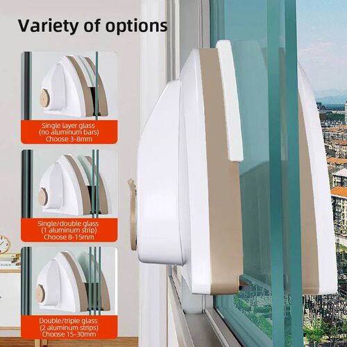 Magnetic Window Cleaner Brush Double-Side Automatic Water Di