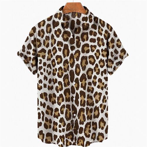 Summer New Tiger Pattern 3d Printing Mens Shirt Hawaiian Sh