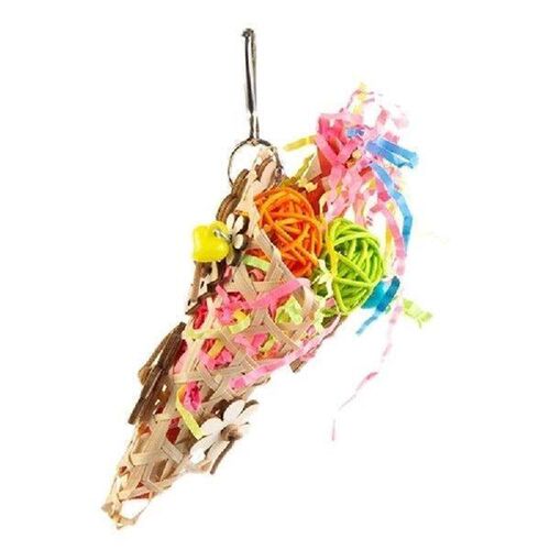 367A Paper/ Rattan Parrot Chew Hanging Toy Articles Parrot