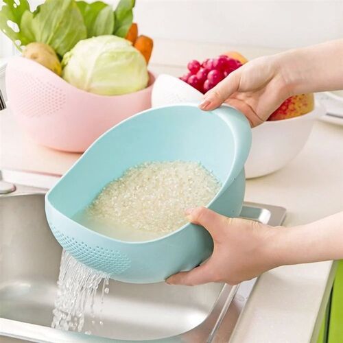 Rice Sieve Plastic Colander Washing Filter Strainer Basket K