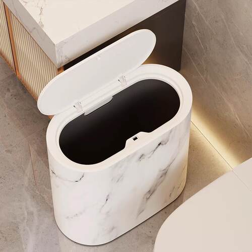 Home trash can with lid Bathroom kitchen sewn trash can