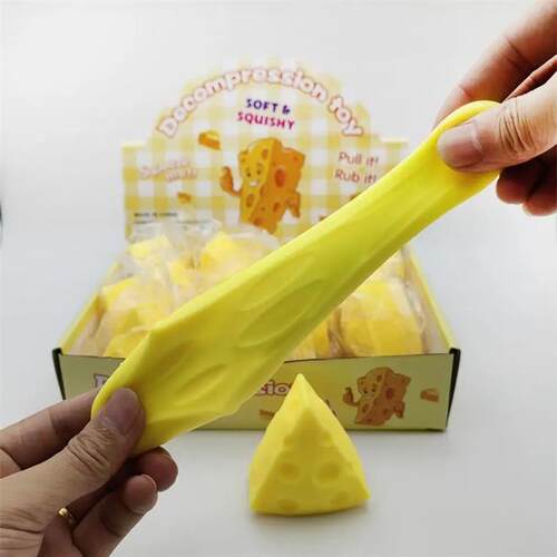 Kids Adult Squeeze Toy Simulation Cheese Squeeze Toys Soft C