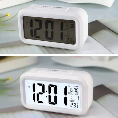 LED Digital Alarm Clock Large Display with Calendar for Home