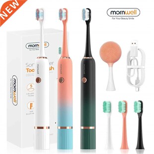 Mornwell Sonic Electric Toothbrush T33 Adult Timer Brush 5 M