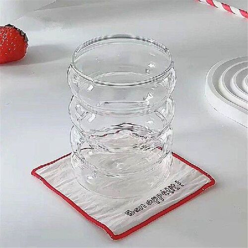 Creative Wave-shaped Glass Cup Water Bottle Heat-resistant