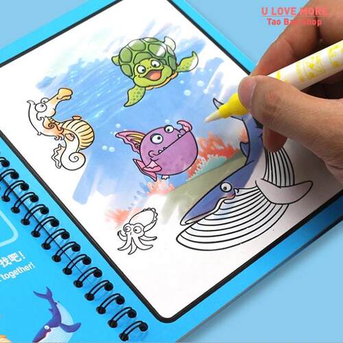 New Style  Magic Water Drawing Coloring Book and Doodle Pens