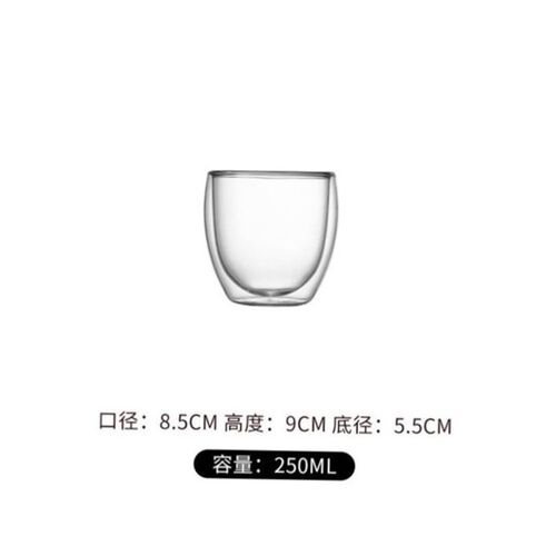 Glass Double Walled Heat Insulated Tea Cup coffee mug 玻璃杯