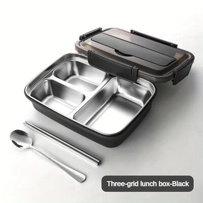 Easy-Clean Bento Container For Students & Office Workers,Lea