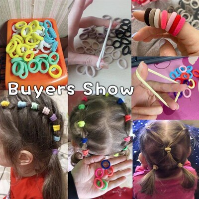 20/50/100Pcs Colorful Basic Nylon Ealstic Hair Ties for Girl
