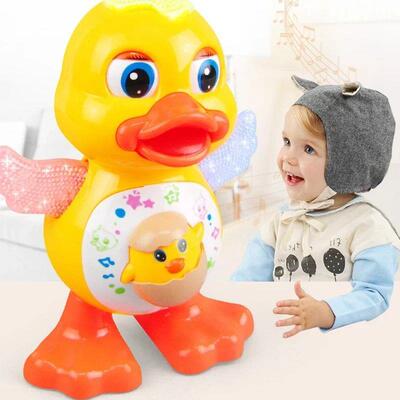 Electronic Toys Dancing Duck Funny Blink Eyes Flashing Light