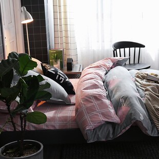 Sheet School Cover 磨毛四件套 Sheets Bed Bedding Duvet Set