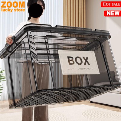 Plastic storage box with Lids Large moving boxes Organizing