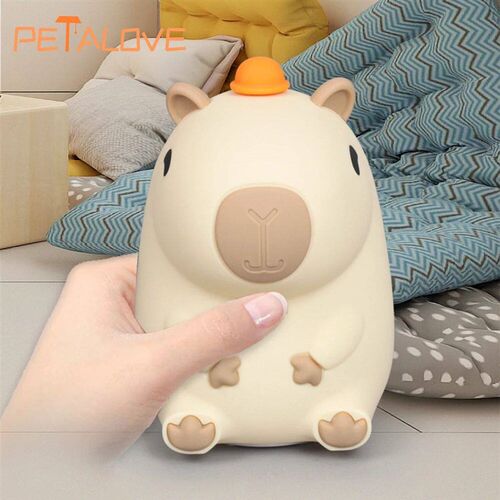 Capybapy Night Light Cute Animal Silicone Lamp Pat Control L