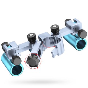 光年铝镁合金钓椅炮台支架加厚杆头炮台架钓鱼支架配件可调