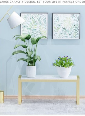 北86628轻阶奢艺大理石室内客厅阳欧台高端梯花架子置物架花店展