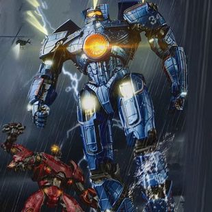 环太平洋机甲发危险复仇流浪者光合金可动手办玩具模型暴风赤红