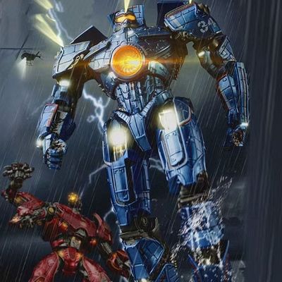 环太平洋机甲发危险复仇流浪者光合金可动手办玩具模型暴风赤红