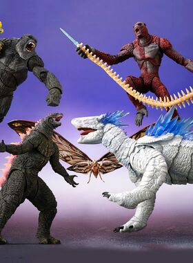 SHM哥斯大战拉金手办刚玩具三头龙可动怪兽模型摆件红莲核能喷射