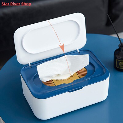 Plastic Tissue Box With Lid Wet Tissue Holder Baby Wipes Pap