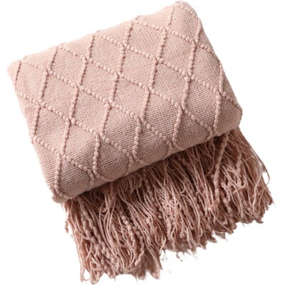 Waffle Blanket Nordic Decorative Blanket for Sofa Bed Throw