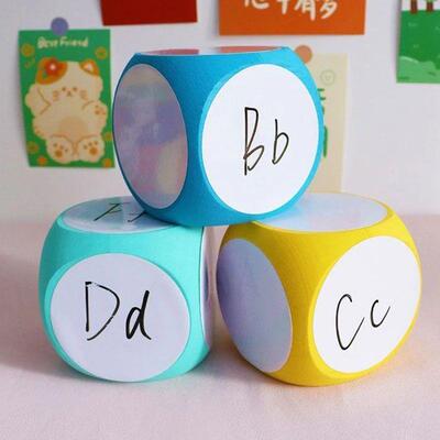 DIY Blank Dice Write On/Wipe Off Dice Portable Cleanable Bla