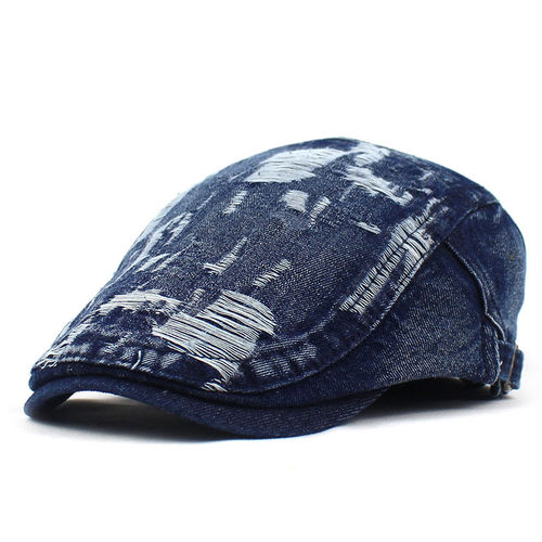 Solid Color Newsboy Caps Men Cotton Flat Peaked Cap Women Pa