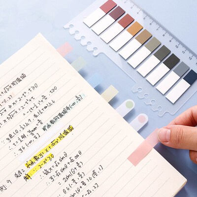 200 Sheets Morandi Index Tabs Bookmark Sticky Notes Notepad