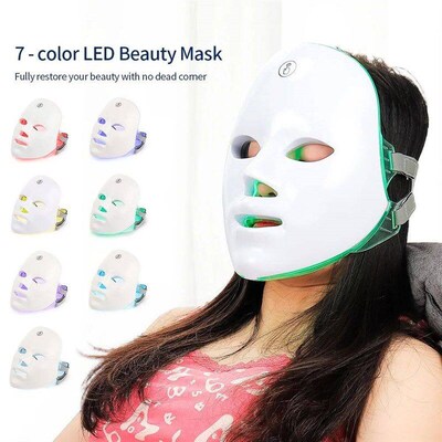 7 Colors Photon Facial LED Mask Red Light Therapy Anti Aging