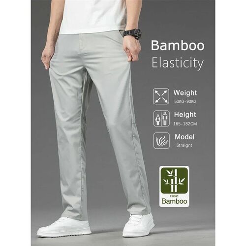 Thin Men Bamboo Summer Pants Casual High Quality Business Cl