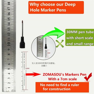 32mm Waterproof Long Nib Carpenter Pen Head Deep Hole Marker