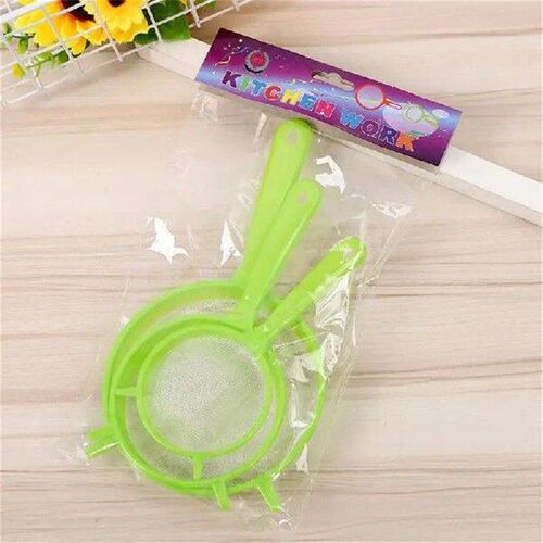 Set Plastic Fine Mesh Scoop Strainer Colander Flour Sieve