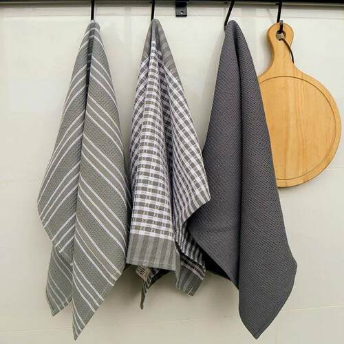 3pcs Chinese Tea Accessories Tea Towel Cotton Yarn-dyed Tea
