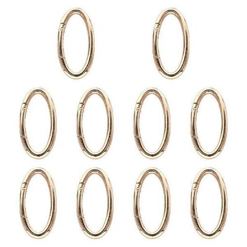 10Pcs Oval Spring Snap Hooks Carabiner Snap Clip for
