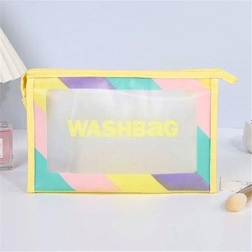Transparent Frosted PVC Cosmetic Bag Rectangular Large