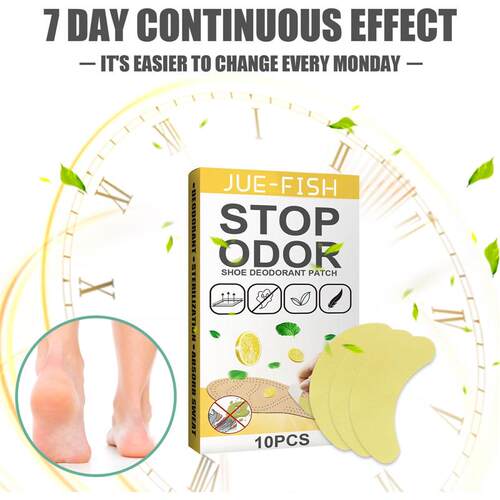 Jue-Fish Shoe Deodorizing Stickers - Fresh and Odor-Removing