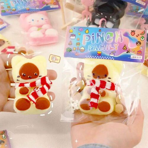 Cartoon Bear Cat Lamb Squeeze Toys TPR Fidget Toy Sensory To