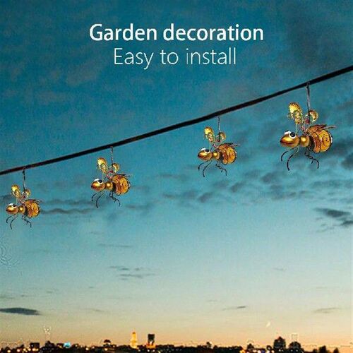 Solar Powered Outdoor Insect Lamp Metal Hanging Flying