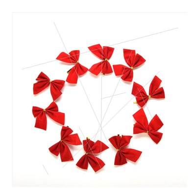 Christmas decorations Bow Christmas tree wreath pendant