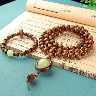 Black soil agarwood beads set soil heavy hand string beads w